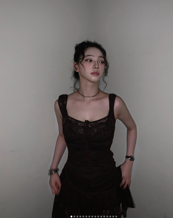 Karina's Garden-to-Mirror Moments: Backless Elegance Meets Effortless Hipster Style