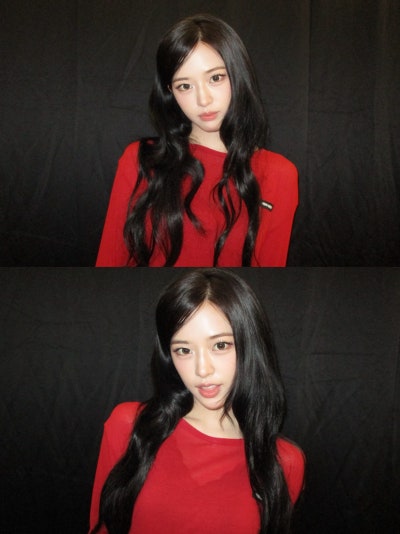 Enough To Make Otakus Lose Their Minds..❤️ Yujin Showing Off Her Long Legs In A Red Sweater, The Instagram Casual Look That Screams Girlfriend Material👓