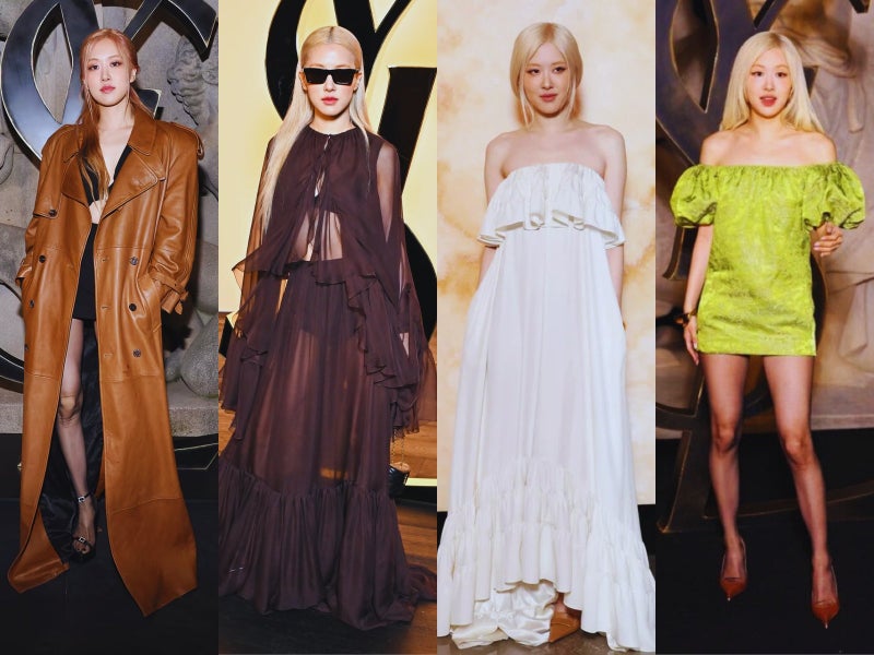 Seriously, the class of a world star is insane..🕶️ Queen Rosé’s airport fashion for Paris Fashion Week departure, showing the essence of Saint Laurent with just one trench coat🍂
