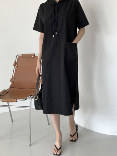 Casual, Cute, Never Out of Style—This Black Hood One-Piece Is Mom and I's Year-Round Share