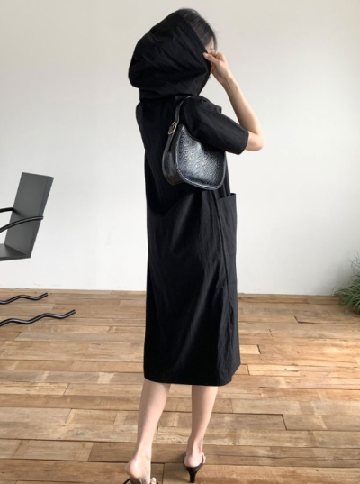 Casual, Cute, Never Out of Style—This Black Hood One-Piece Is Mom and I's Year-Round Share