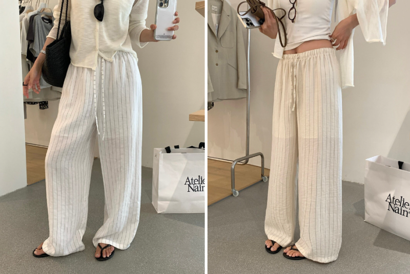 The Florist's Secret: Stripe Linen Pants That Feel Like Pajamas But Look Like Work