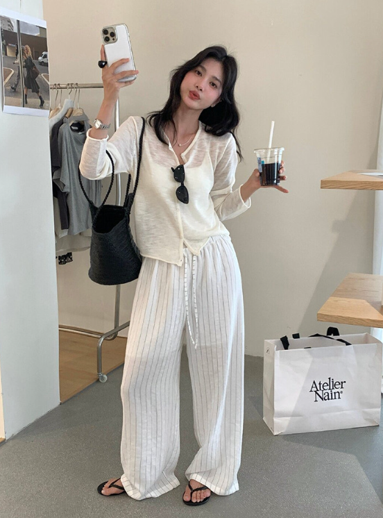 The Florist's Secret: Stripe Linen Pants That Feel Like Pajamas But Look Like Work