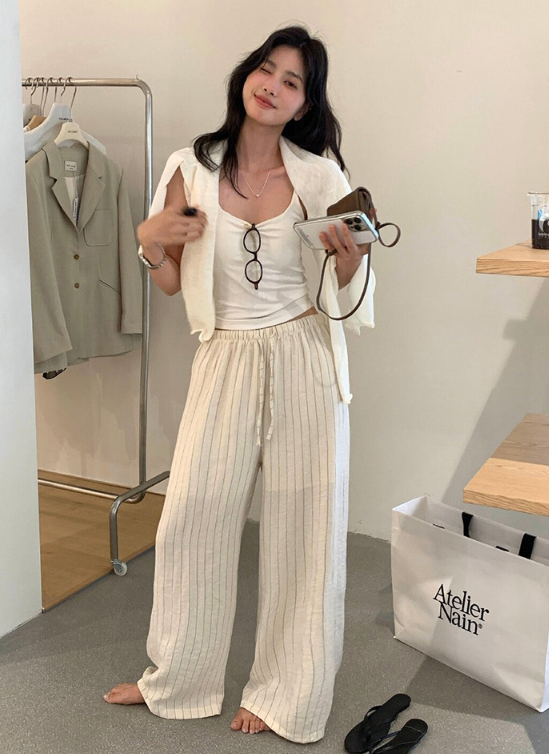 The Florist's Secret: Stripe Linen Pants That Feel Like Pajamas But Look Like Work