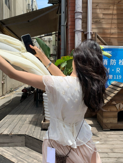 Seoul Cafe Date Night Glow-Up: Embroidered Lace Blouse That Makes You Look Like a K-Drama Lead