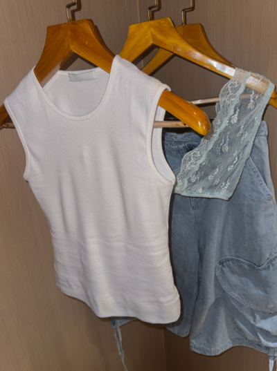 Your Summer Tank Rotation Just Got an Upgrade: Ribbed Crop Sleeveless with Lace Back Is the Practical Plot Twist That Works Everywhere