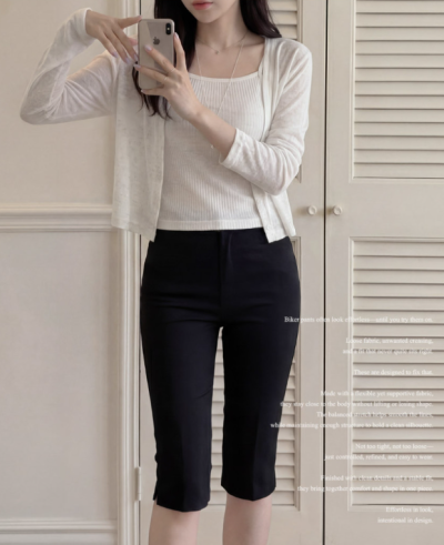 Why K-Actresses Choose Capri Biker Pants Over Leggings—Calves In, Thighs Out