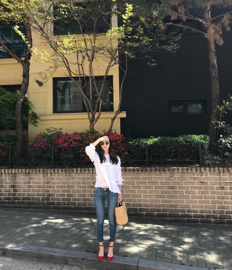 40s Beauty Icon With Glass Skin Secrets: Park Su-jin Takes Paris in Florals