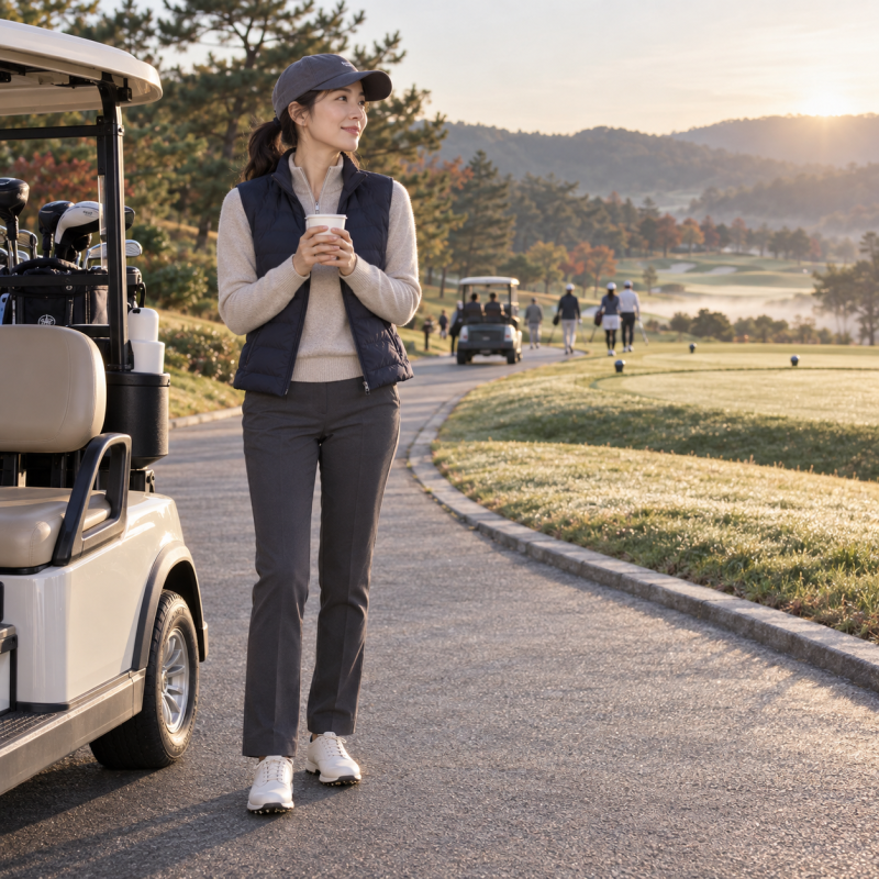 I even packed a sweater for autumn golf, but it got hot after a few holes... I'm busy putting it on and taking it off every morning.
