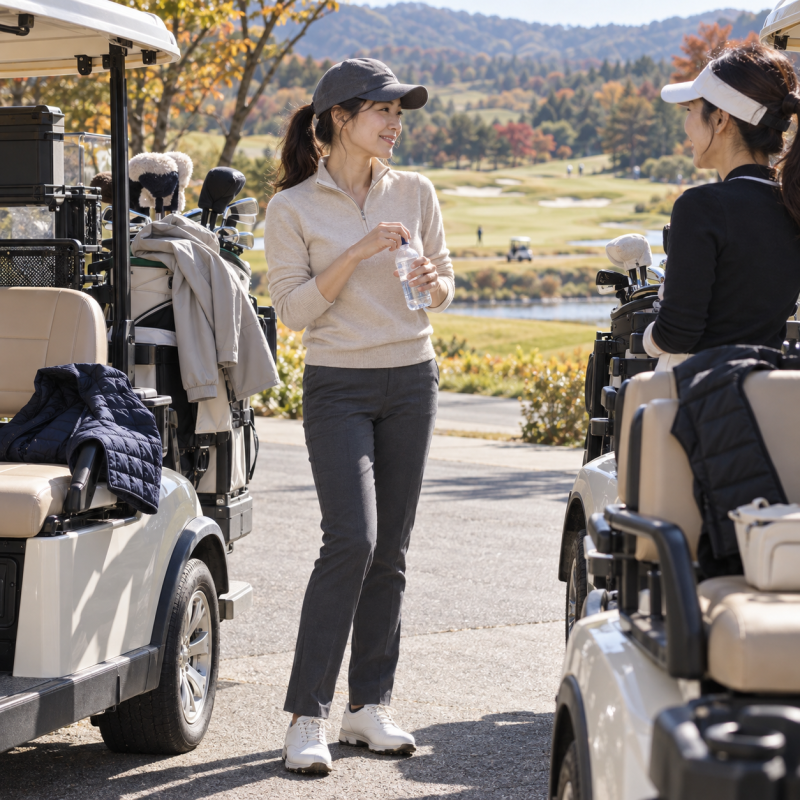 I even packed a sweater for autumn golf, but it got hot after a few holes... I'm busy putting it on and taking it off every morning.