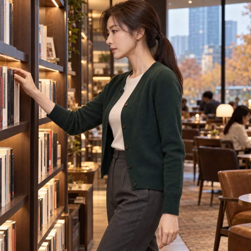 It doesn't look like I put any effort into my look, but why do I look younger?… Women's autumn outfits transformed by just one green cardigan