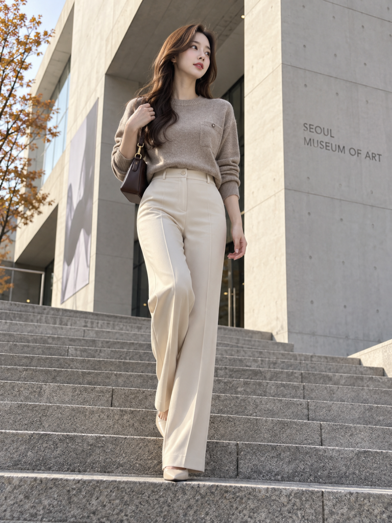 I thought it was just golf wear, but I guess I could wear it to the department store too... How to style a pocket knit for women in their 40s this fall?