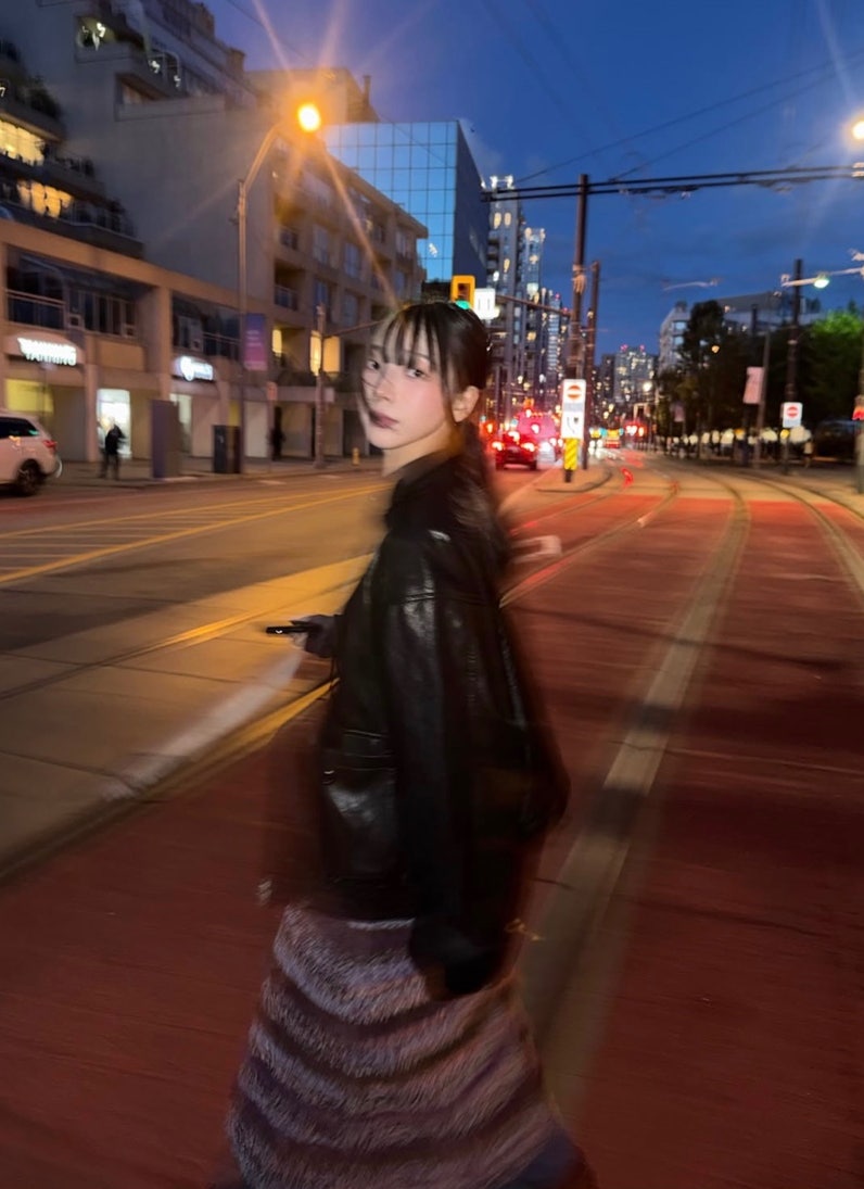 The perfect blend of luxury items... Karina's vintage look featuring a jacket in the 60,000 won range