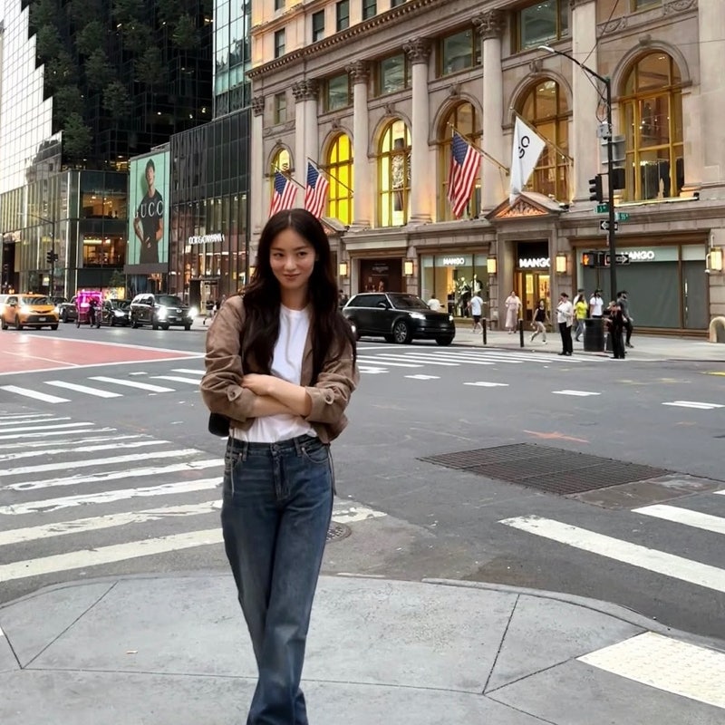 Ralph Lauren Chu Goo-mi... Celebrity jacket fashion with a great vibe