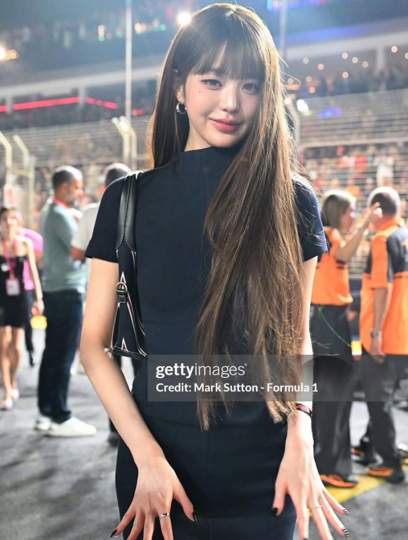 Jang Won-young's F1 fashion that completely crushed the 173cm proportions..