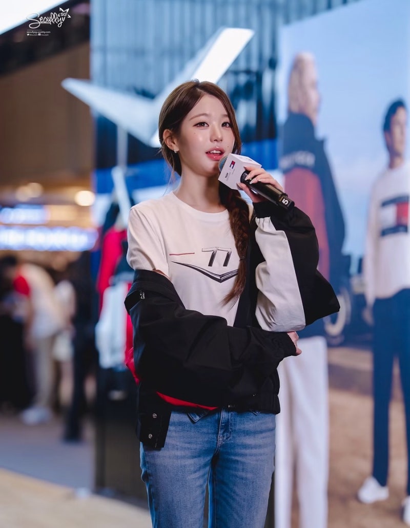 Jang Won-young's F1 fashion that completely crushed the 173cm proportions..