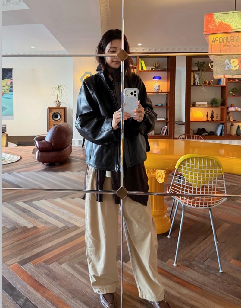 Chae Jung-an’s Chic Leather Jacket Fashion Causing a Stir with Her Innocent Beauty