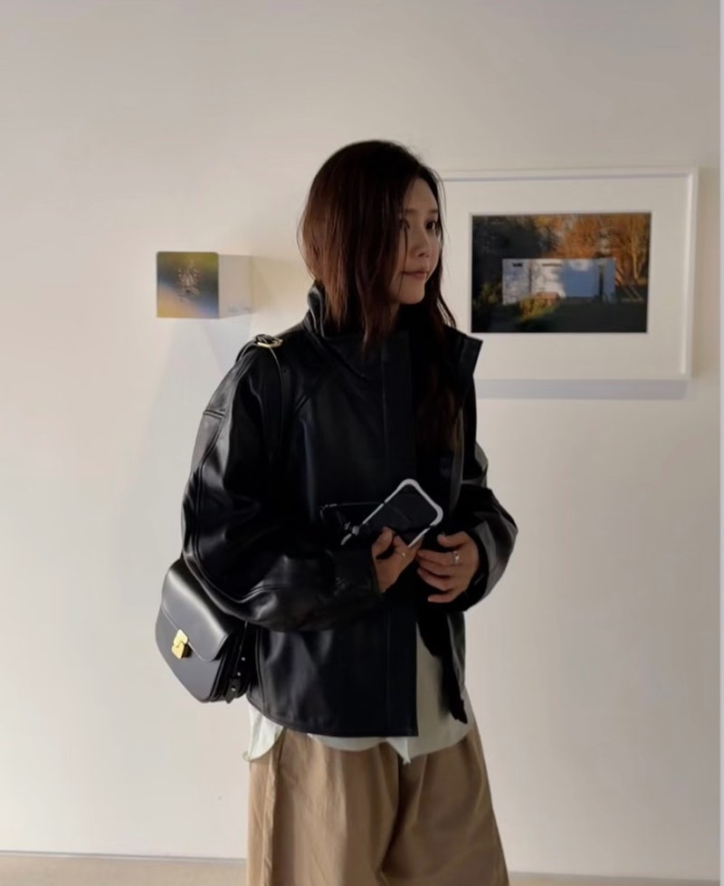 Chae Jung-an’s Chic Leather Jacket Fashion Causing a Stir with Her Innocent Beauty