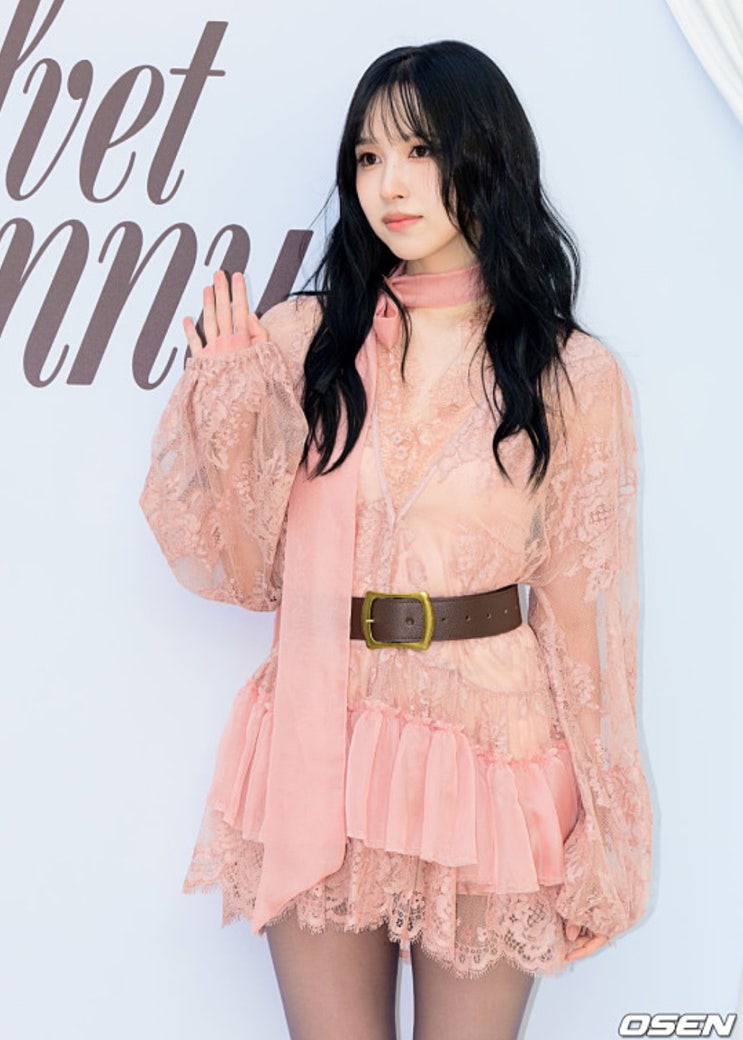 Celebrity wearing a see-through pink princess dress