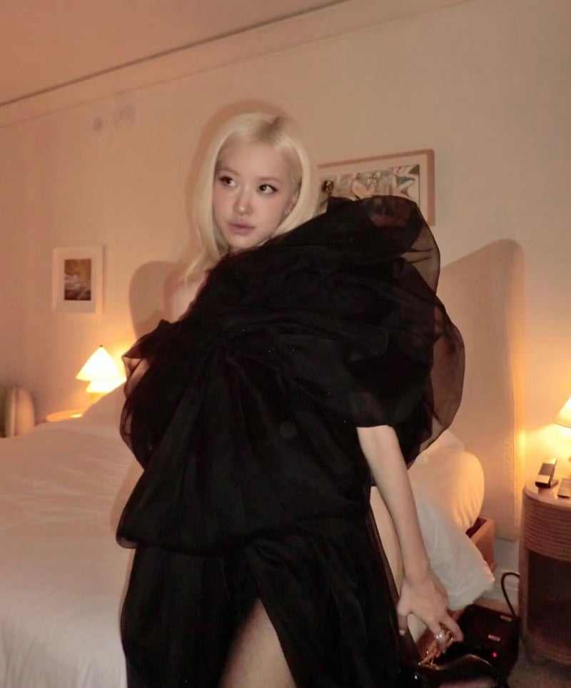 It's enigmatic if you look closely... Celebrity dress fashion made into art