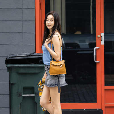 Classical training, modern edge: Kim Sa-rang takes New York in denim mini