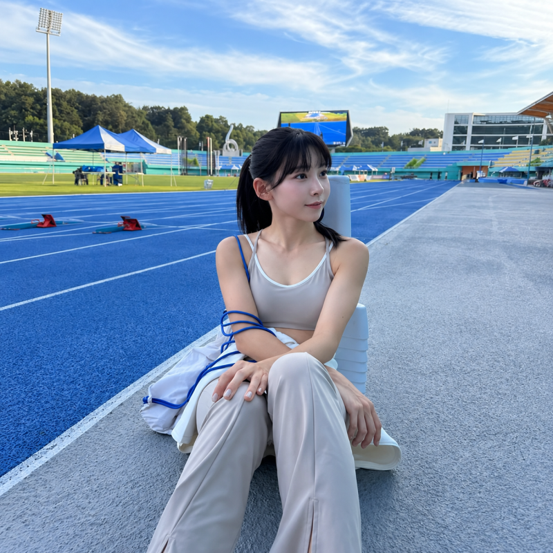 "They say she's a former national team athlete known as the Yoo Ji-min of track and field..." Her look that has conquered even the variety show scene.