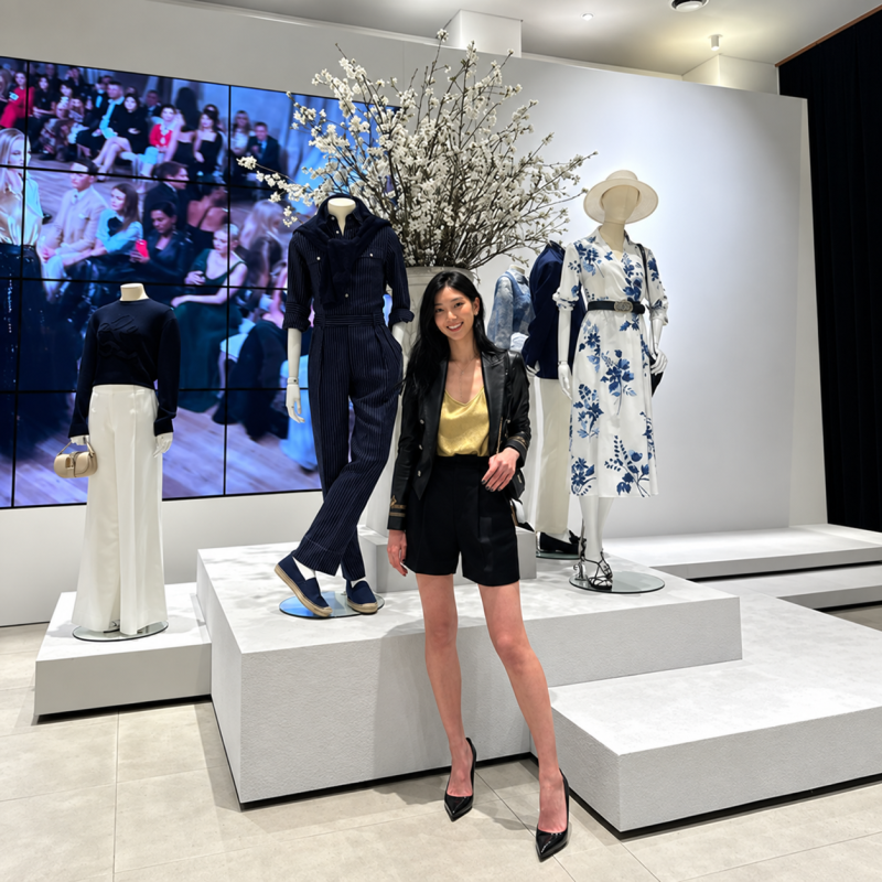 "She has been on the fashion show stage since her teens..." The desert look of an actress who has now even won an acting award