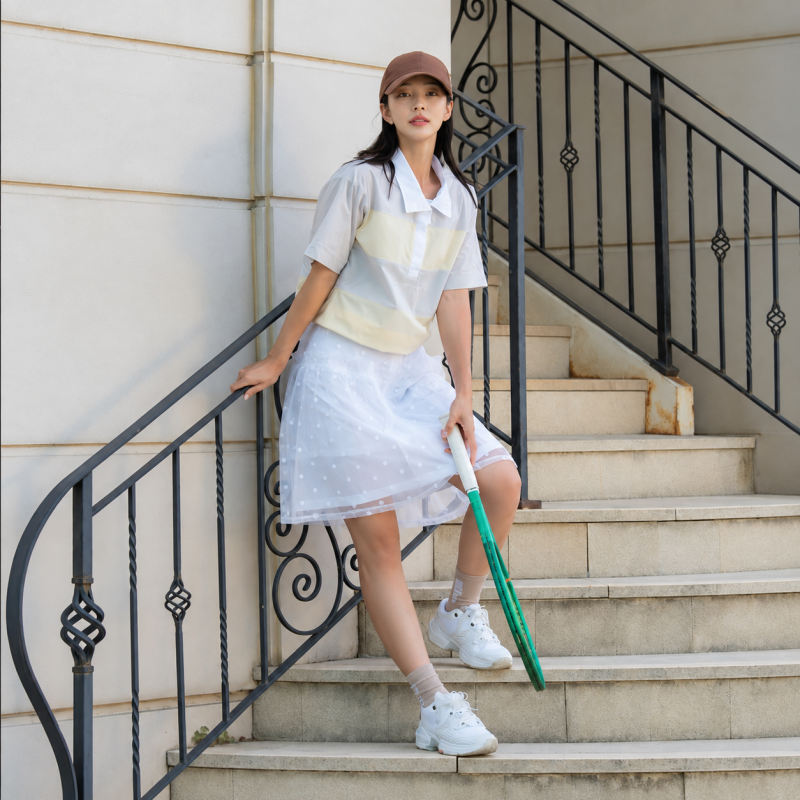 "They say she's the Karina of the tennis world..." Ssoyoni, with 140,000 Instagram followers, showcases her court fashion looks