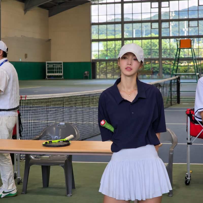"They say she's the Karina of the tennis world..." Ssoyoni, with 140,000 Instagram followers, showcases her court fashion looks