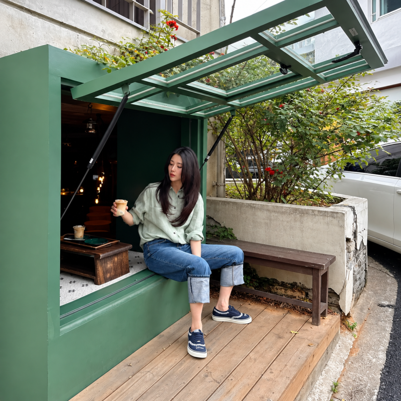 "They said she is a sophisticated actress who looks best in long skirts..." The daily look of the actress who even received a call from an agency after appearing on Challenge Golden Bell.