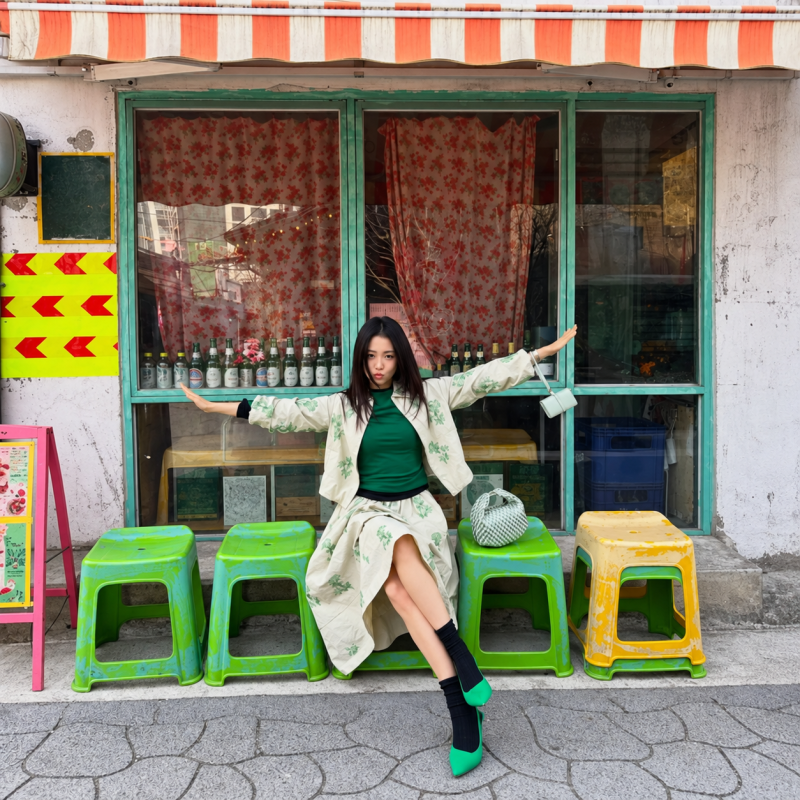 "They said she is a sophisticated actress who looks best in long skirts..." The daily look of the actress who even received a call from an agency after appearing on Challenge Golden Bell.