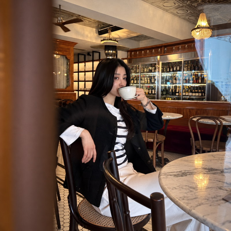 "They said she is a sophisticated actress who looks best in long skirts..." The daily look of the actress who even received a call from an agency after appearing on Challenge Golden Bell.